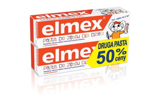 Elmex Zubní pasta pro děti od 0 do 6 let + druhá 50% 50mlx2