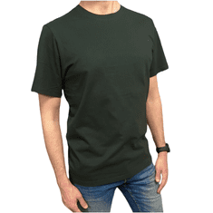 Moraj Pánské tričko hladké tričko tmavě zelené M