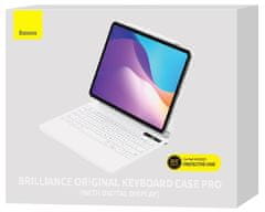 BASEUS pouzdro s klávesnicí a digitálním displejem Brilliance Series Pro pro Apple iPad 10 2022 10.9'' bílá, ARJK020002 - zánovní