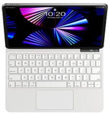 BASEUS pouzdro s klávesnicí a digitálním displejem Brilliance Series Pro pro Apple iPad 10 2022 10.9'' bílá, ARJK020002 - zánovní