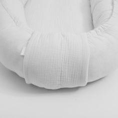 NEW BABY Mušelínové hnízdečko pro miminko bílé