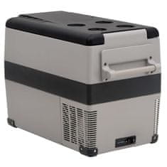 Vidaxl Chladicí box s rukojetí a adaptérem černý a šedý 45 l PP a PE