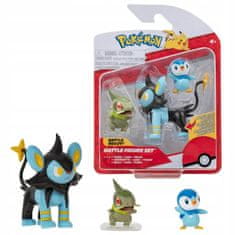 Jazwares Pokémon Battle Set akční figurky Axew, KLuxio a Piplup