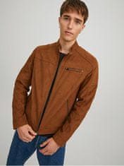 Jack&Jones Pánská bunda JJEROCKY 12147218 Cognac (Velikost M)