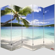 MCW Photo screen room divider partition wall M68 ~ 180x200cm, beach