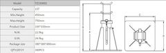 AHProfi Profesionální stavitelná podpěra 15 t (BR150001) - TZ150001