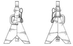 AHProfi Stavitelné podpěry s dvojitým jištěním, 2 t, pár - T42001C