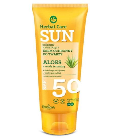 FARMONA Herbal Care Krém na opalování Spf50 Aloe Vera s termální vodou 50 ml