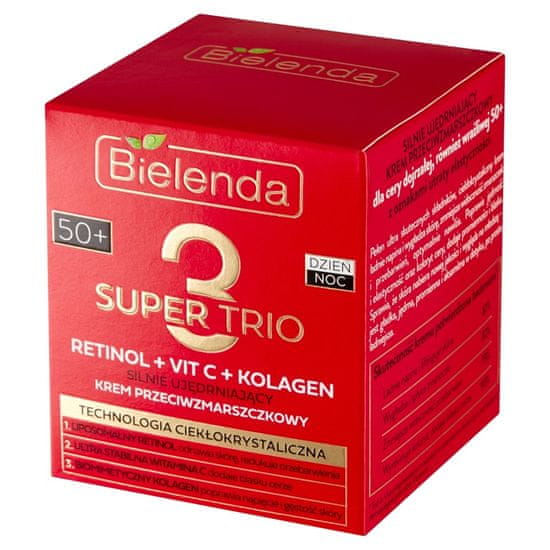 Bielenda Super Trio 50+ Silně zpevňující denní a noční krém proti vráskám 50 ml