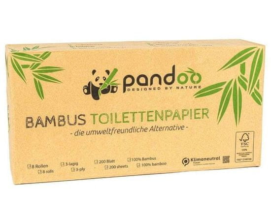 Pandoo Pandoo Bambusový toaletní papír 3 vrstvý 8 ks
