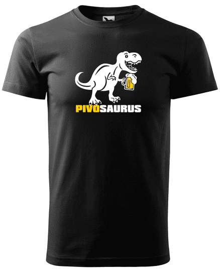 Hobbytriko Vtipné tričko - Pivosaurus Barva: Černá (01), Velikost: S