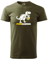 Hobbytriko Vtipné tričko - Pivosaurus Barva: Černá (01), Velikost: 4XL