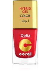 DELIA COSMETICS Coral Hybrid Gel Nail Enamel No. 01 Red 11Ml