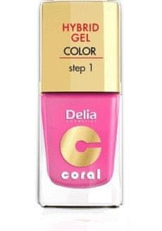 DELIA COSMETICS Coral Hybrid Gel Nail Enamel No. 22 Landry Pink 11Ml