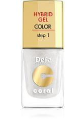 DELIA COSMETICS Coral Hybrid Gel Nail Enamel No. 32 White Pearl 11Ml