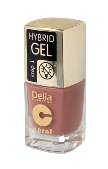 DELIA COSMETICS Coral Hybrid Gel Emalia Do Paznokci Nr 43 Mocha 11Ml