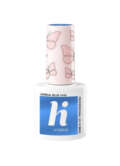 HI HYBRID Lakier Hybrydowy Butterfly #343 Unreal Blue 5Ml