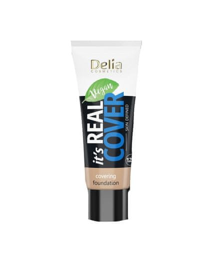 DELIA Real Cover 205 Podkład Caramel 30Ml