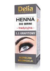 DELIA COSMETICS Henna na obočí 1.1 Graphite 1St