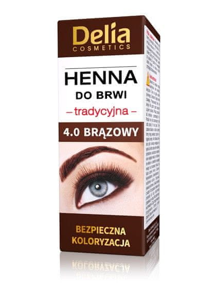 DELIA COSMETICS Henna na obočí 4.0 Brown 1Szt