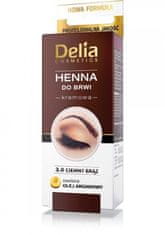 DELIA COSMETICS Krémové henna obočí č. 3.0 tmavě hnědé