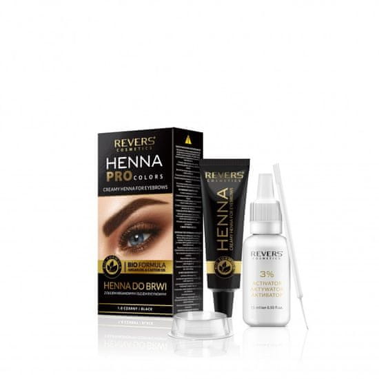 REVERS Krémové henna obočí Pro Colors 1.0 Black