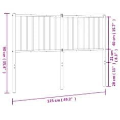 Vidaxl Kovové čelo postele černé 120 cm