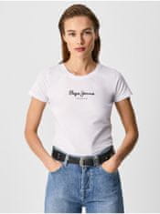 Pepe Jeans Bílé dámské tričko Pepe Jeans New Virginia M