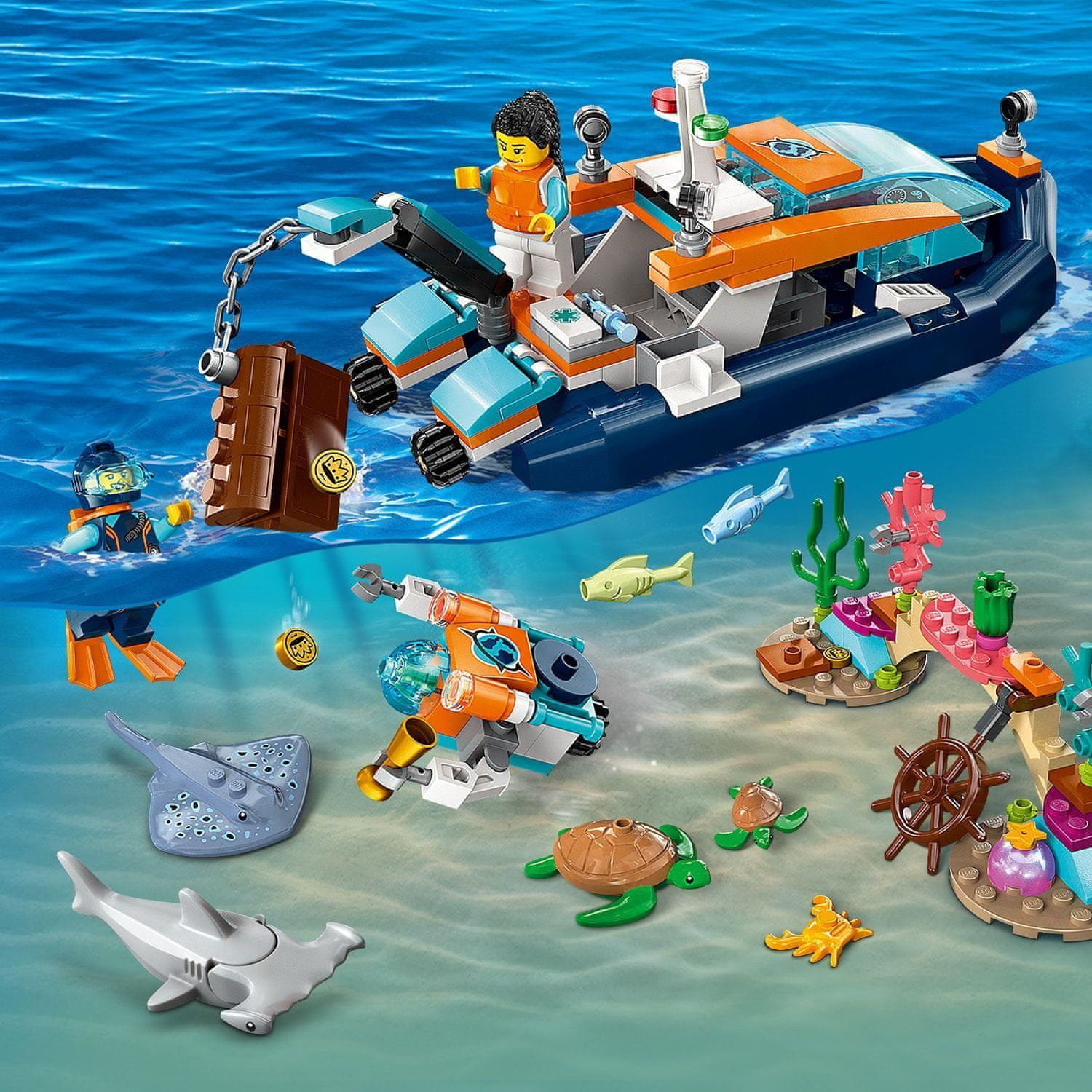 LEGO City 60377 Prieskumná ponorka potápačov