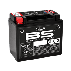 BS-BATTERY V továrně aktivovaný akumulátor BTX12 (FA) (YTX12 (FA)) SLA