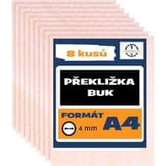 VypálímTi.cz Překližka Buk AB/BB A4 - 8ks