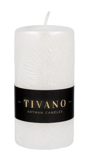 Artman Tivano Dekorativní svíčka válec střední průměr 7 cm bílá