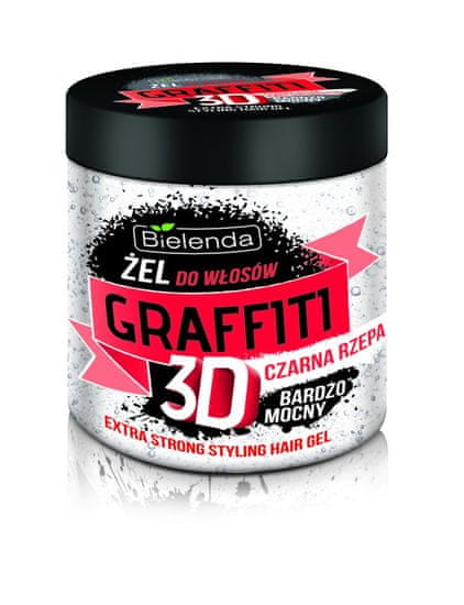 Bielenda Graffiti 3D gel na vlasy s černým tuřínem - extra silný 250G