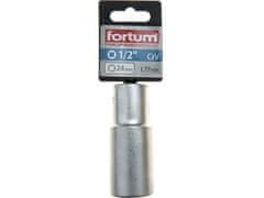 Fortum Hlavice nástrčná (4700524) hlavice nástrčná prodloužená, 1/2&quot;, 24mm, L 77mm, 61CrV5