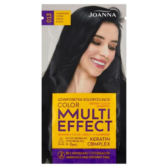 Joanna Multi Effect Color Keratin Complex Szamponetka Nr 13 Hebanowa Czerń 35G