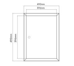 BOBIMARKET černá revizní dvířka s kovovým krytem a zámkem 40x40