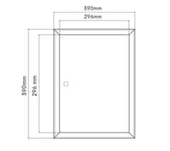 BOBIMARKET černá revizní dvířka s kovovým krytem a zámkem 30x30