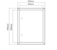 BOBIMARKET bílá revizní dvířka s kovovým krytem a zámkem 30x90