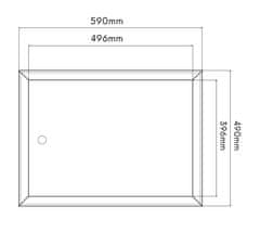 BOBIMARKET grafit revizní dvířka s kovovým krytem a zámkem 50x40