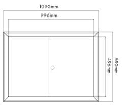 BOBIMARKET revizní dvířka s kovovým krytem 100x50