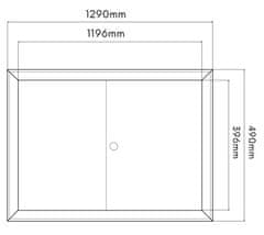 BOBIMARKET revizní dvířka kovový kryt instalace wod kan gaz co 120x40 zámek