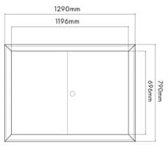 BOBIMARKET grafit revizní dvířka s kovovým krytem a zámkem 120x70