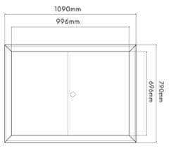 BOBIMARKET revizní dvířka s kovovým krytem a zámkem 100x70 cm