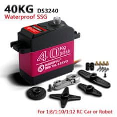 YUNIQUE GREEN-CLEAN DS3240 7.4V 40KG digitální servomotor s 25T vačkami pro robotický model kamionu Baja Car 1/10 (180 stupňů)