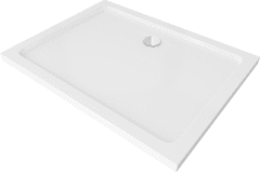 Mexen Obdélníková sprchová vanička SLIM bílá, 110 x 100 cm + sifon
