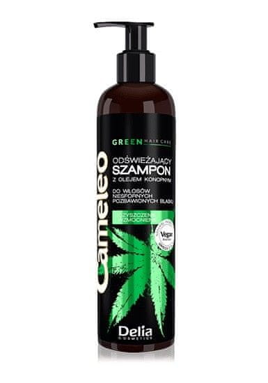 DELIA COSMETICS Cameleo Green Osvěžující šampon na vlasy s konopným olejem 250ml