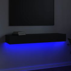 Vidaxl TV skříňka s LED osvětlením černá 120 x 35 x 15,5 cm