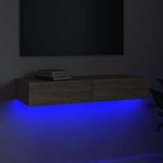 Vidaxl TV skříňka s LED osvětlením dub sonoma 90 x 35 x 15,5