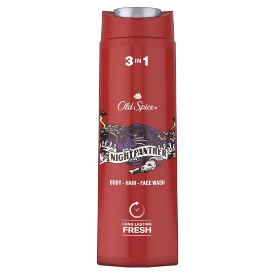 Old Spice Night Panther Sprchový gel a šampon 3v1 400 ml