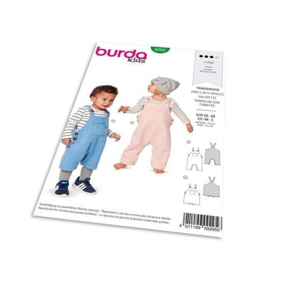 Burda Střih Burda 9295 - Dětské laclové kalhoty